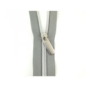 108" Zipper | Nickel, Grey Sallie Tomato