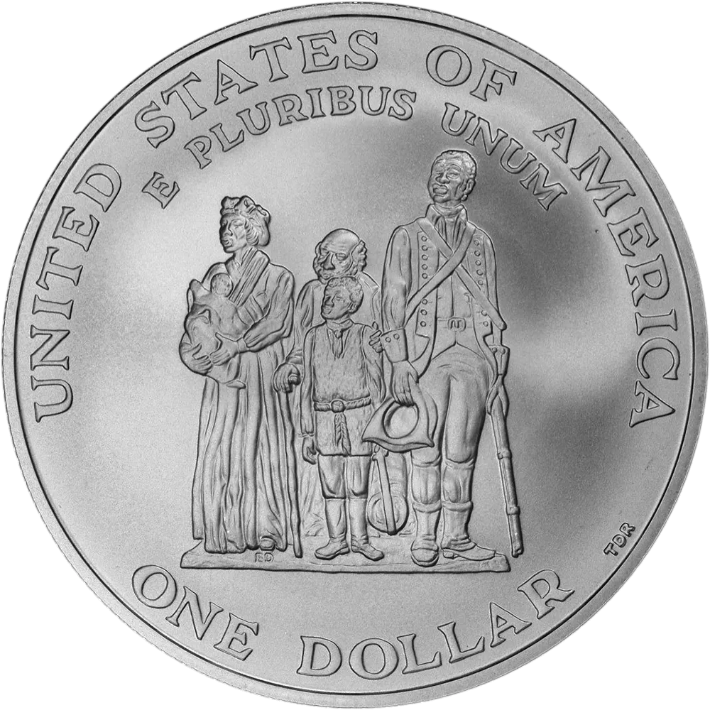 1998 Uncirculated Black Revolutionary War Patriots Commemorative Silver Dollar - Young Collector's Edition