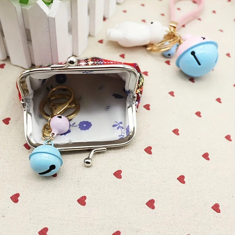 1pc Girl's Christmas Gift Bag, Snow Pattern Purse, Jewelry Storage Bag for stocking stuffers