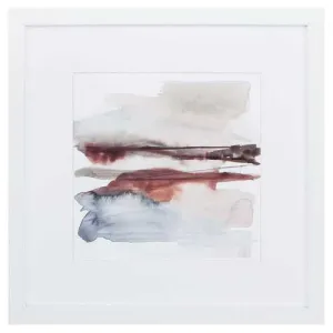 27" X 27" White Frame Earth Horizon Vi