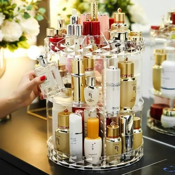 360 Rotating Desktop Makeup & Skin Care Organizer