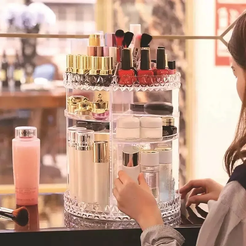 360 Rotating Desktop Makeup & Skin Care Organizer