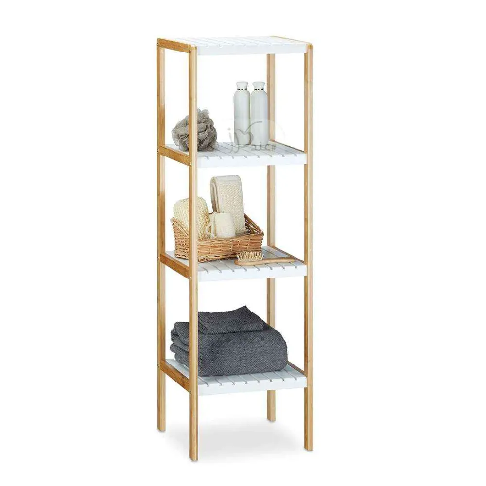 4-Tier Easy To Assemble Bamboo Organizer Shelf Sn-040