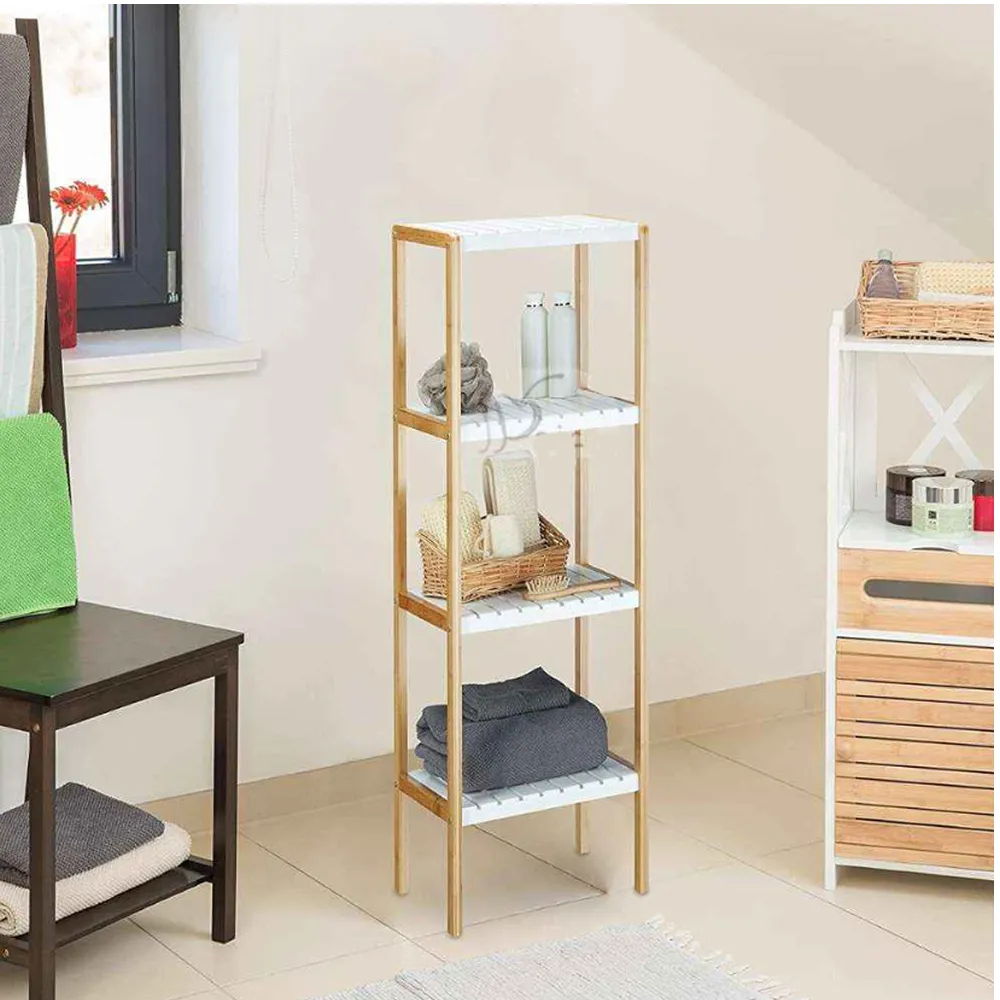 4-Tier Easy To Assemble Bamboo Organizer Shelf Sn-040