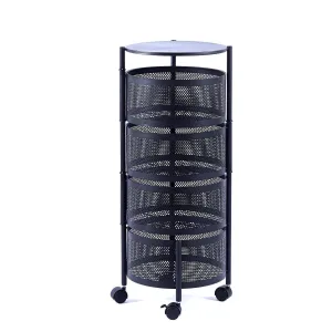 4 Tier Round Storage Cart SF-104
