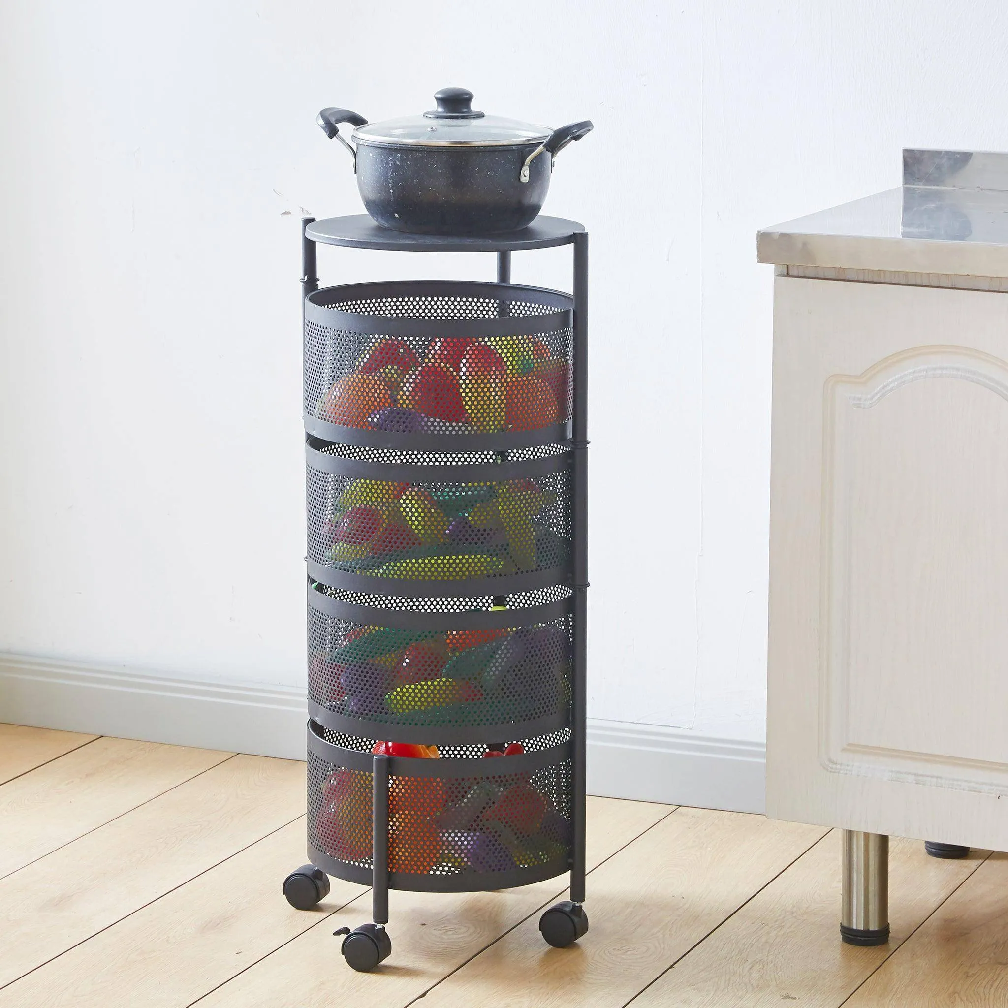 4 Tier Round Storage Cart SF-104
