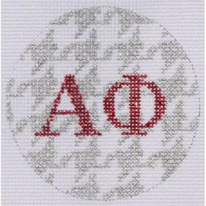 Alpha Phi 3" Round Canvas
