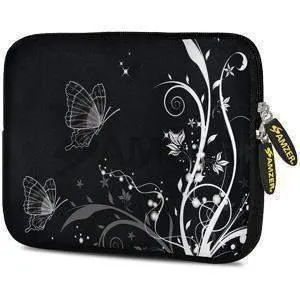 Amzer 7.75 Inch Neoprene iPad/Tablet Sleeve - Black Butterfly