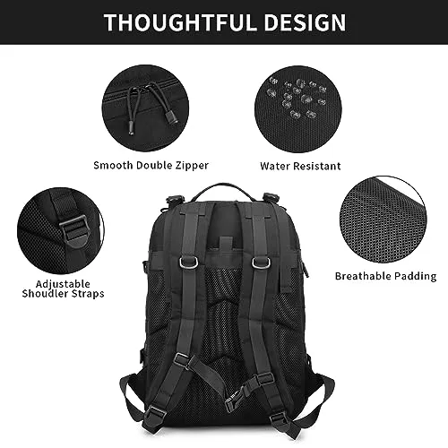Aodethon Military Tactical Backpack,3 Day Assault Pack Molle Bag Waterproof Bug Out Bag with Molle System for Men and Women Rucksack for Camping Trekking Hiking Hunting Army