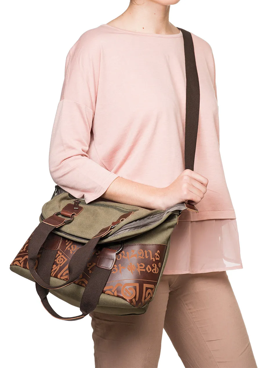 Armenian Alphabet Totebag - Green