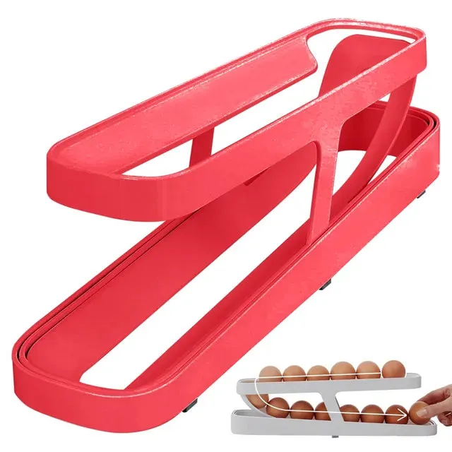 Automatic Scrolling Egg Rack Holder Storage Box