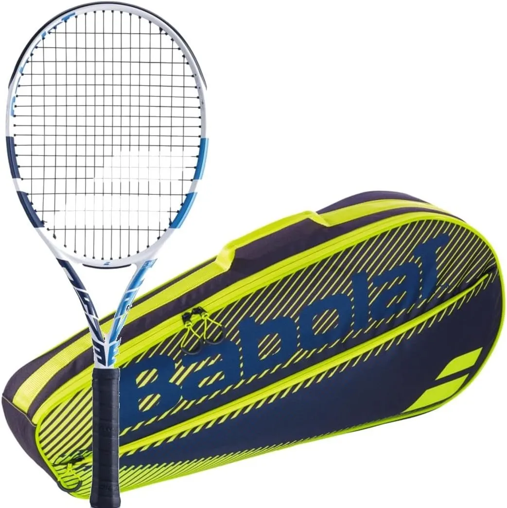 Babolat Evo Drive Lite W Strung Tennis Racquet Bundled with an RH3 Club Essential Tennis Bag in Your Choice of Color