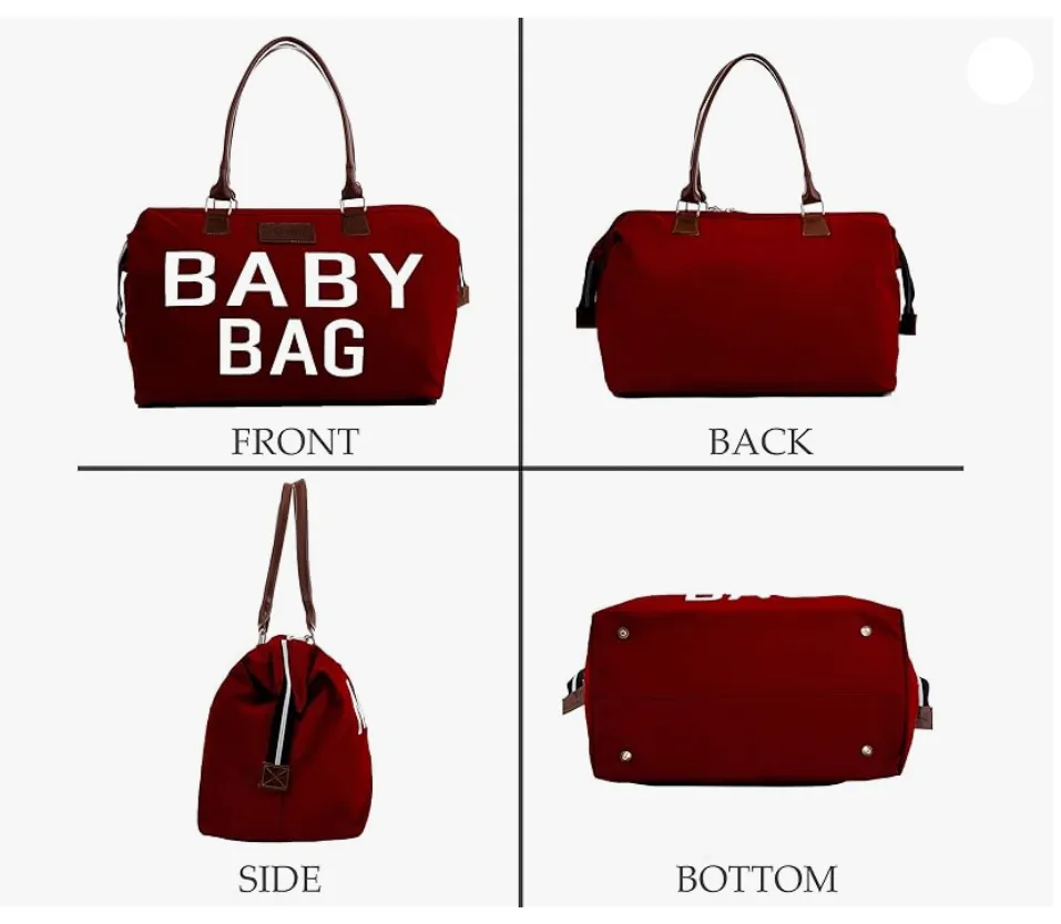 Baby Diaper Bag - Hospital & Travel Ready ( BURGUNDY)