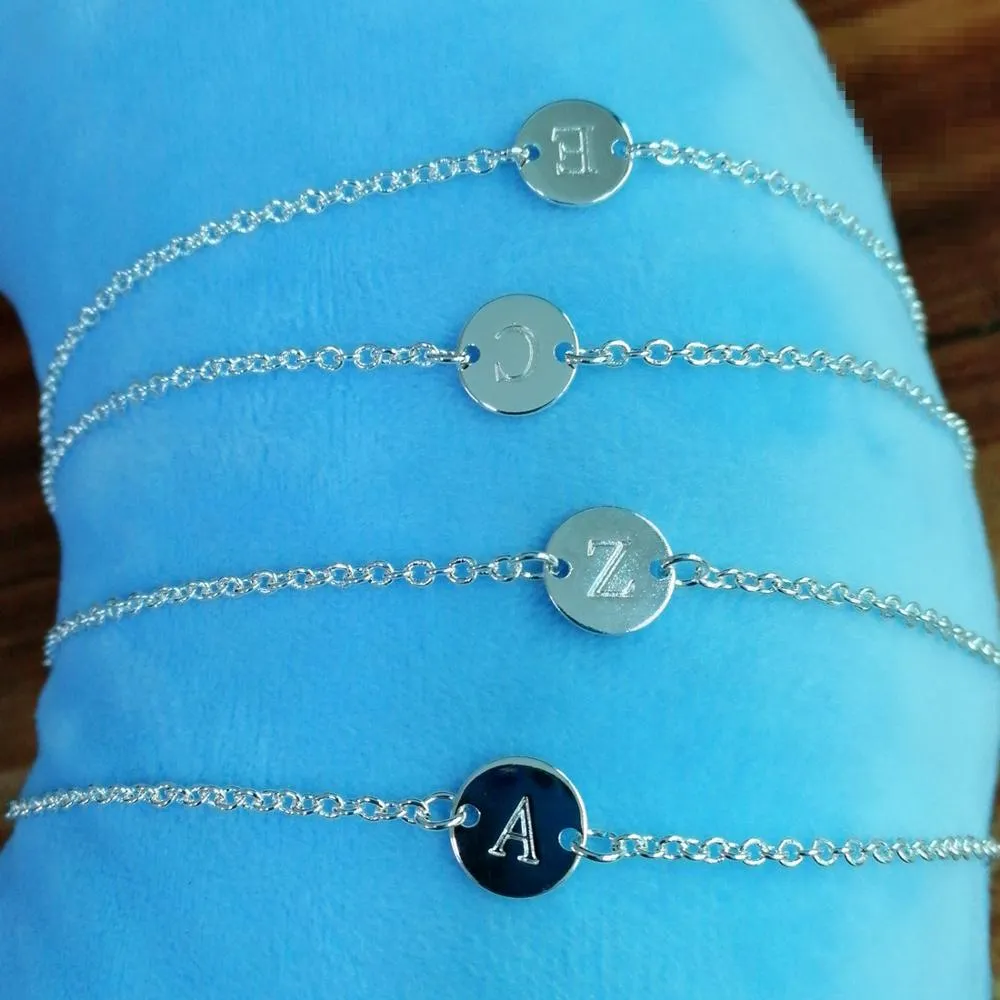 Beautiful fashion Elegant Gold color silver color 4MM beads chain women Letter cute Bracelet high quality Gorgeous jewelry H198