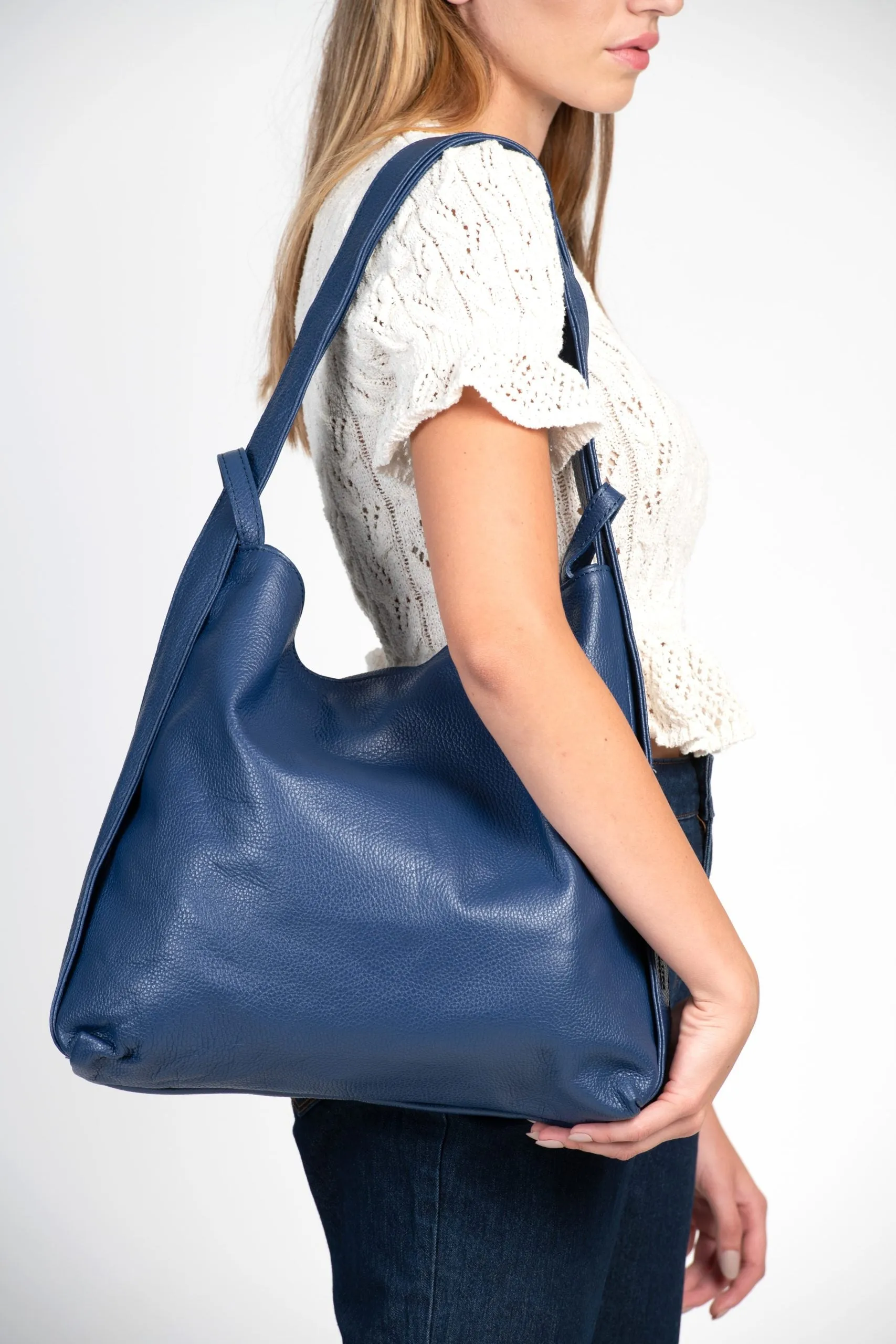 Bella 2-In-1 Backpack Tote Blue
