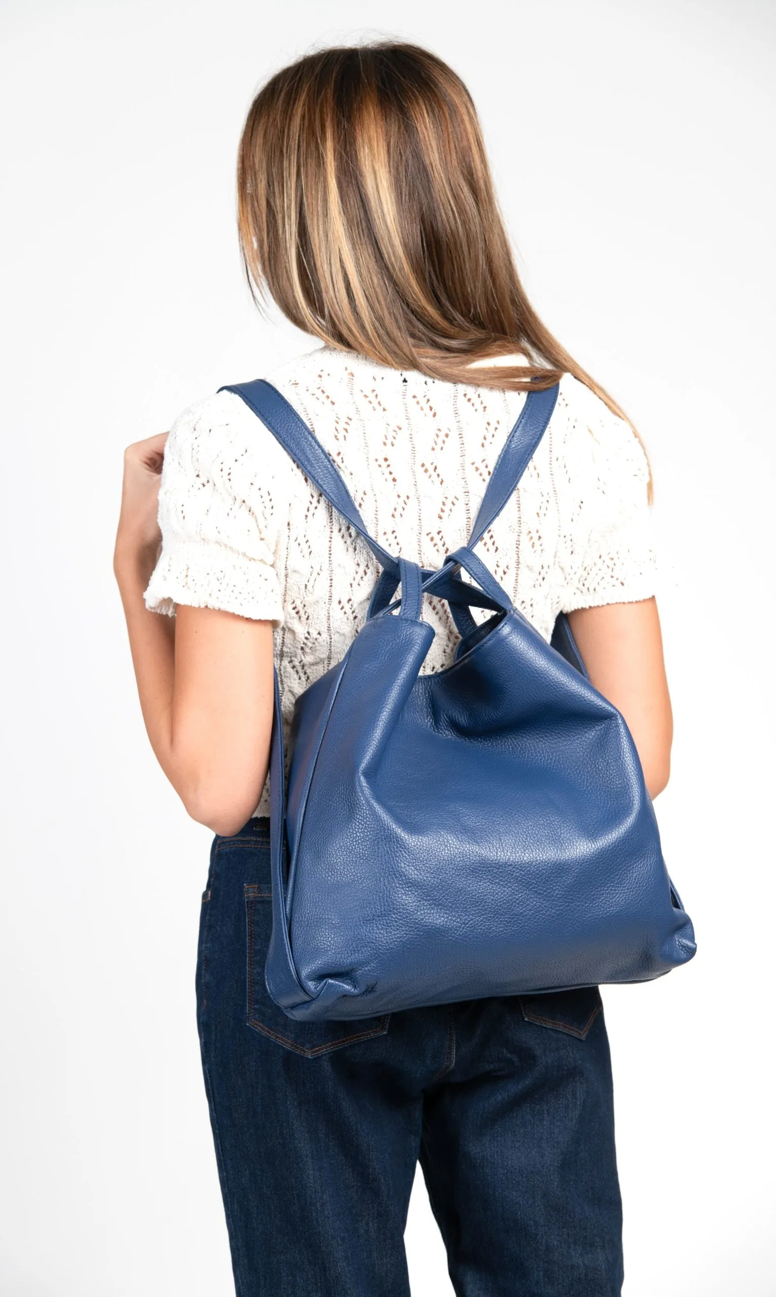 Bella 2-In-1 Backpack Tote Blue
