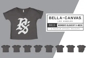 Bella   Canvas 8815 Women's Slouchy V-Neck Mockups