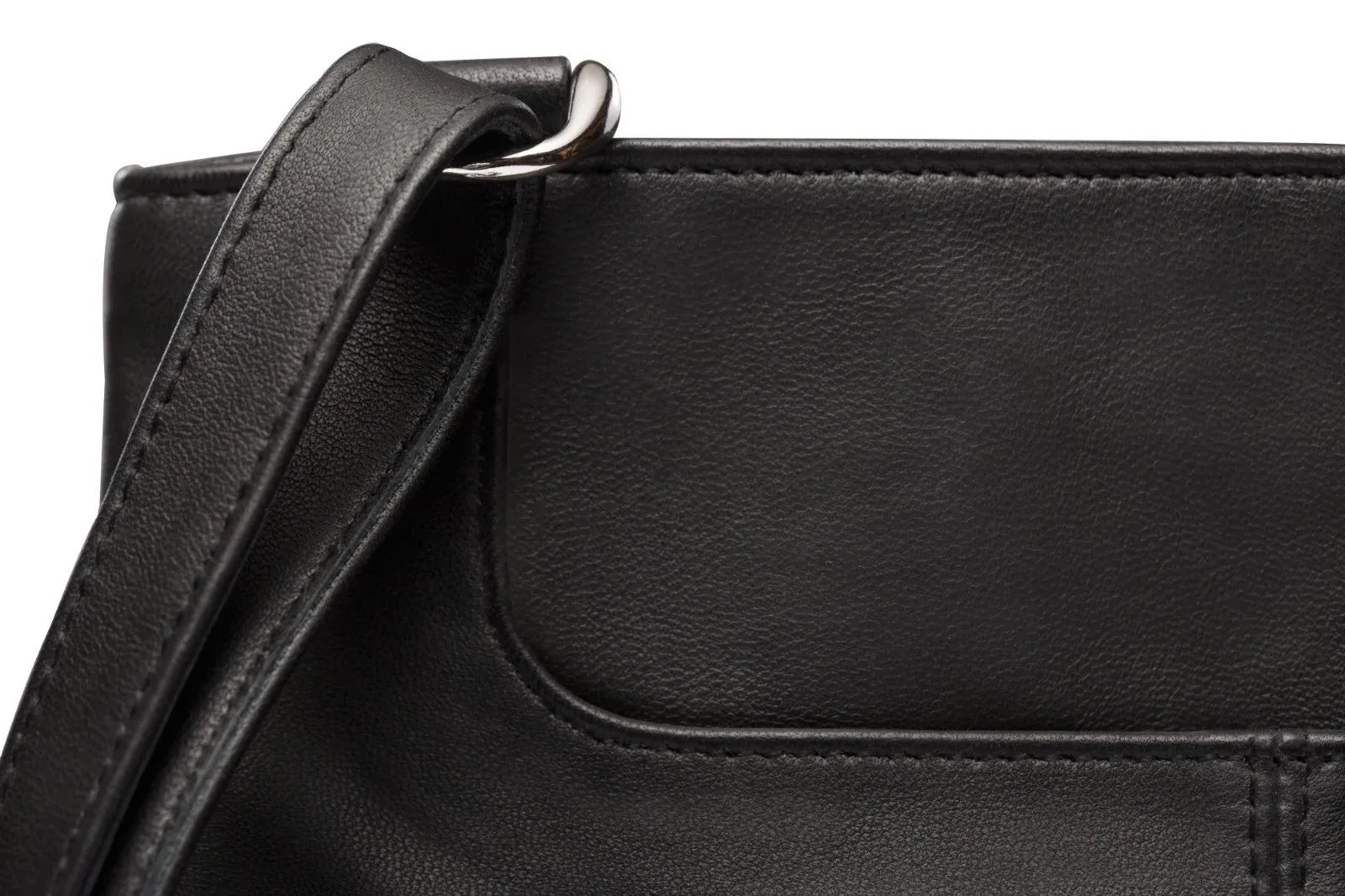 Black Shoulder Soft Ladies Gents Cross Body Bag