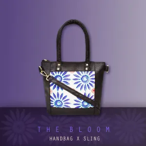 Block-Printed Bloom Handbag with Sling