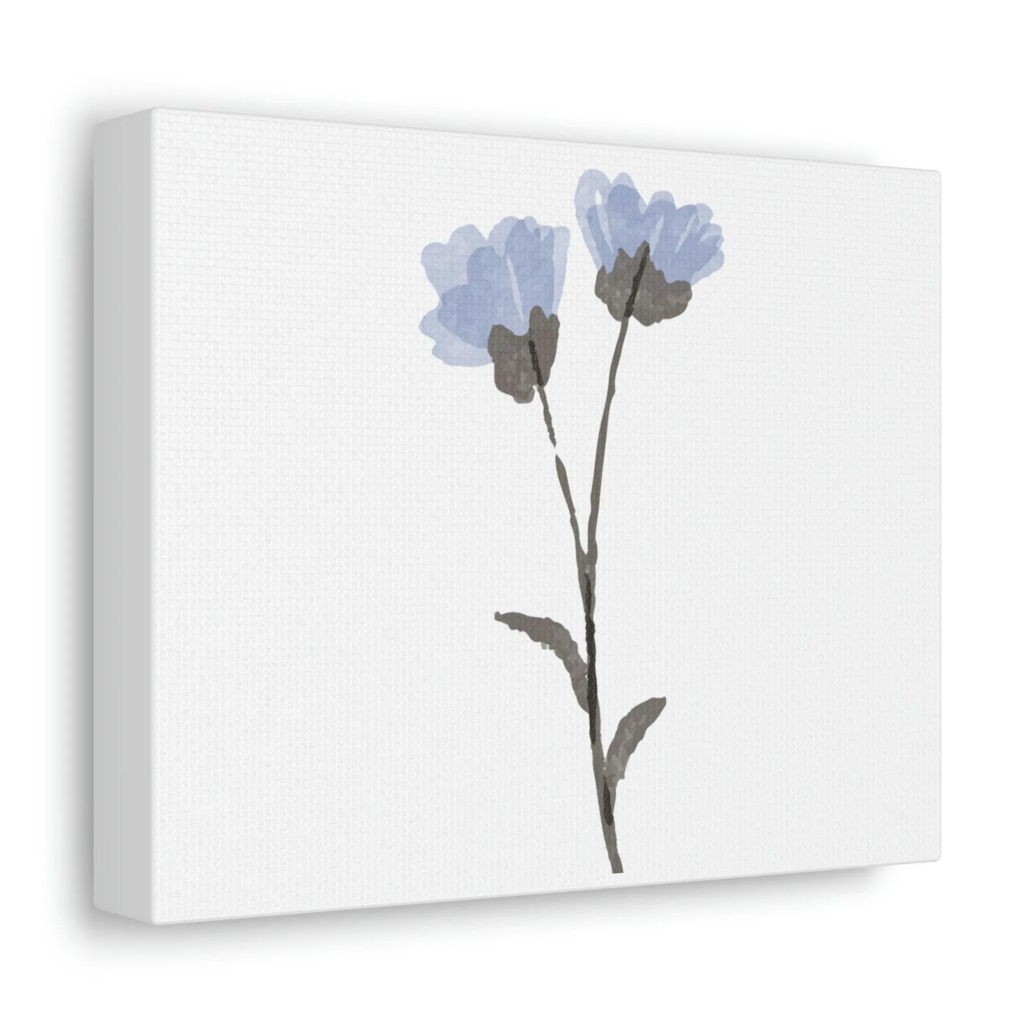 Blue Flowers Stretched Canvas