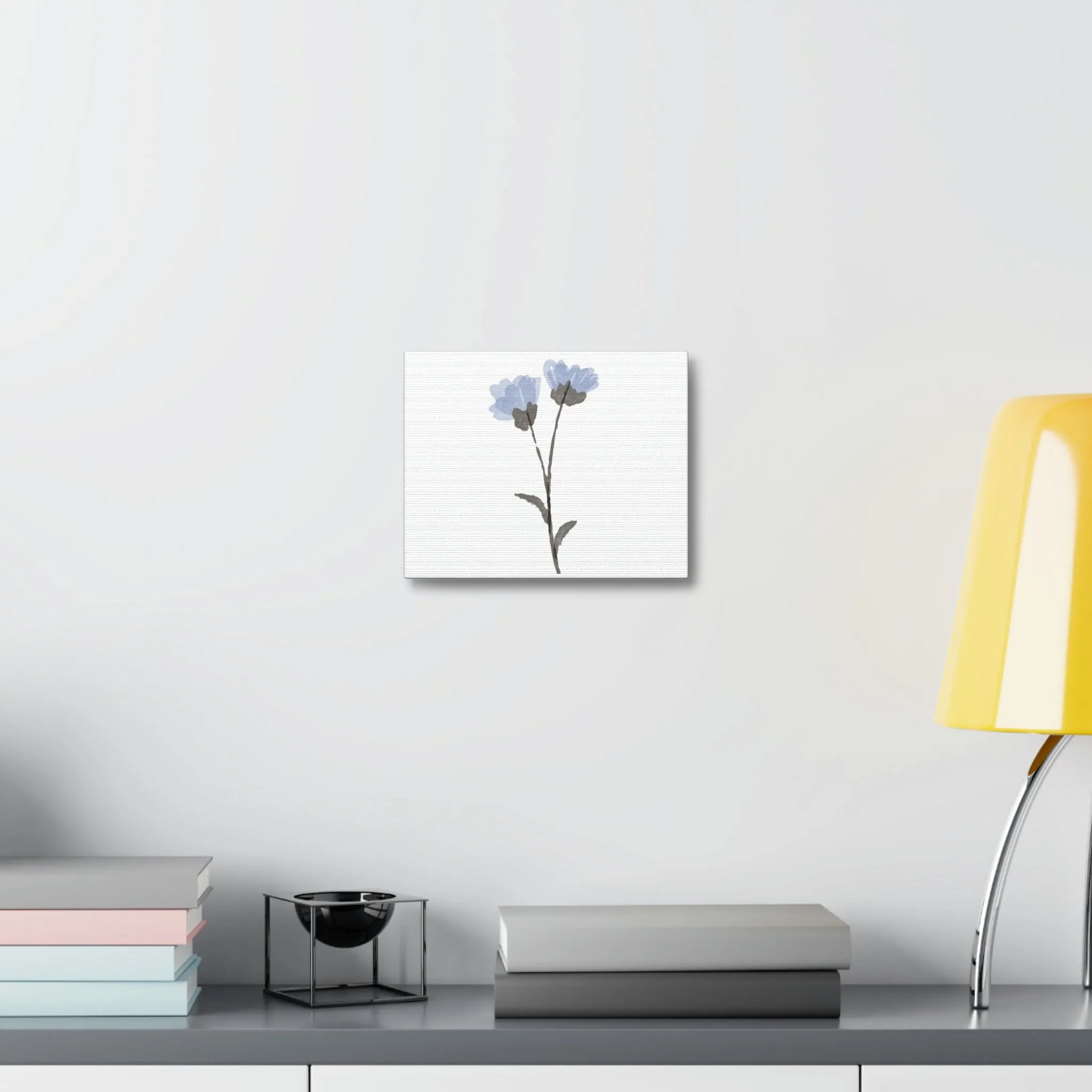Blue Flowers Stretched Canvas