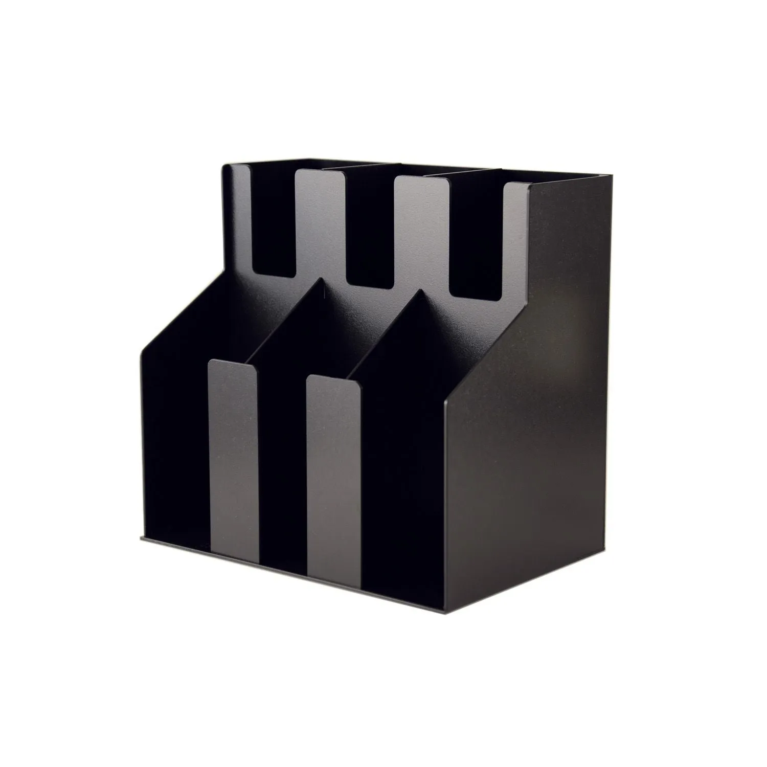CAC China ACO2-3B 2-Tier Black Cup/Lid Organizer 3-Stack