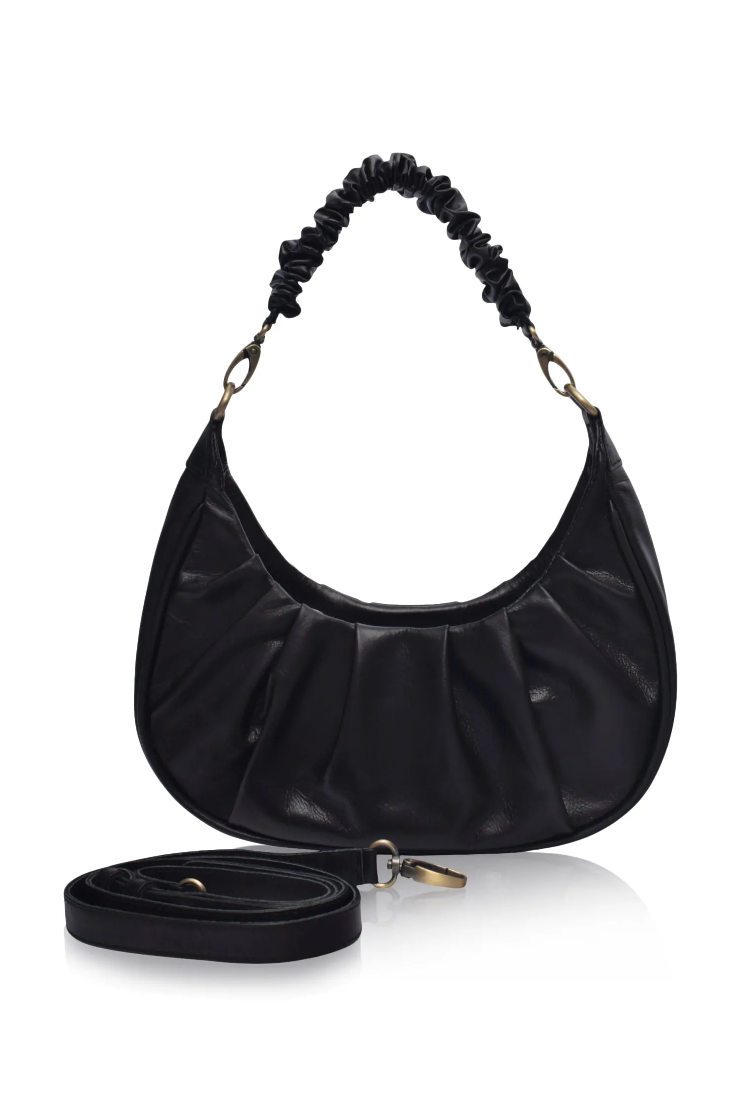 Camille Ruched Leather Bag by ELF