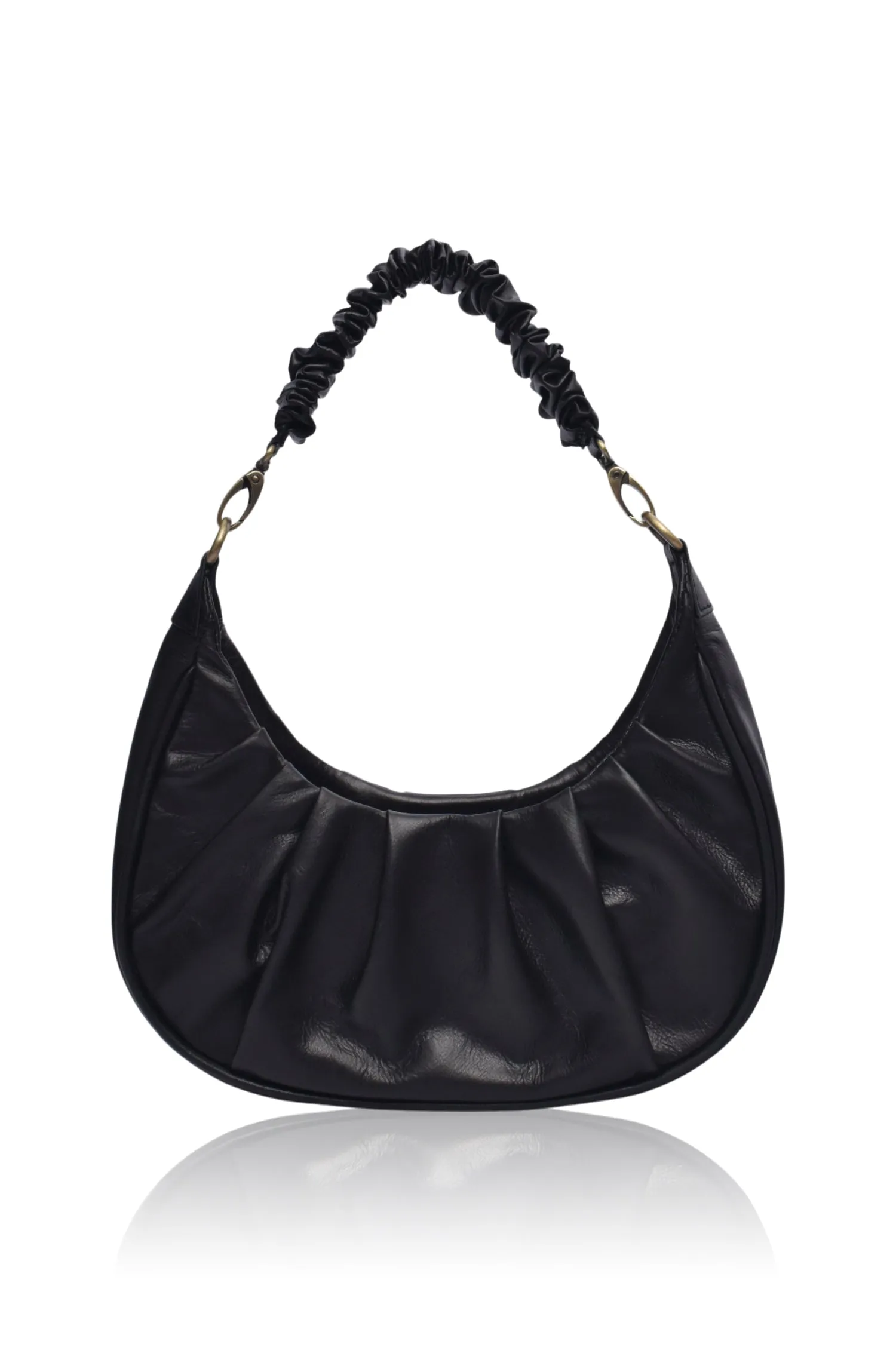 Camille Ruched Leather Bag by ELF