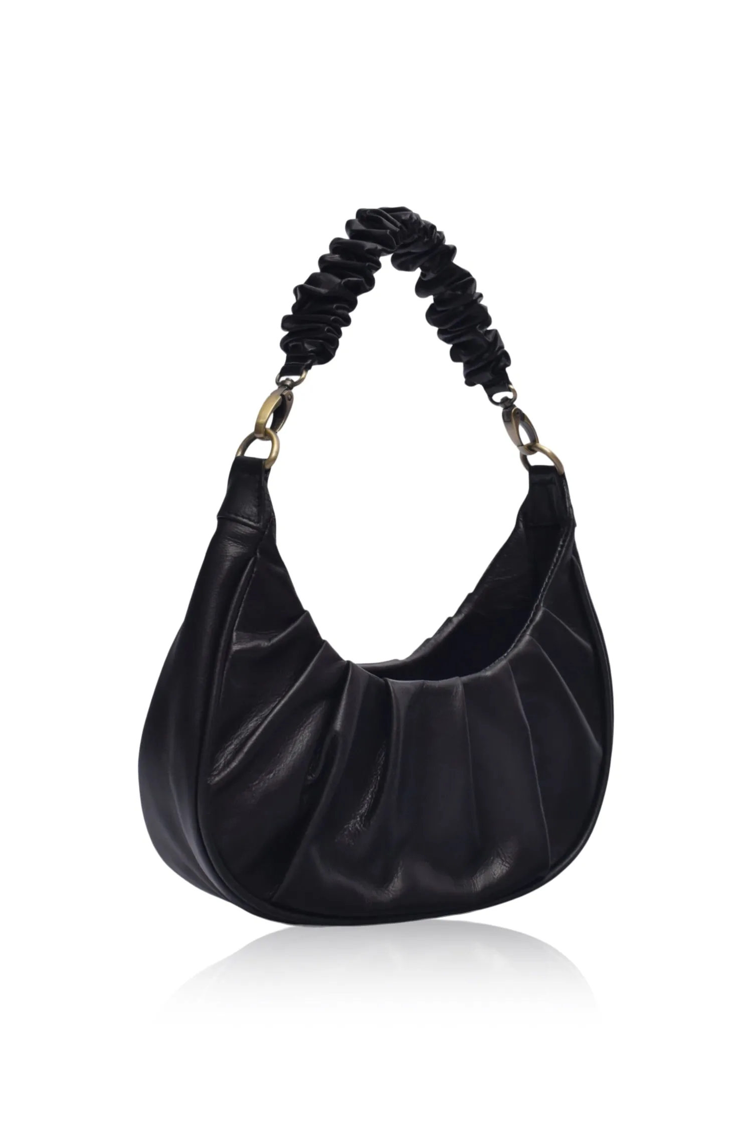 Camille Ruched Leather Bag by ELF