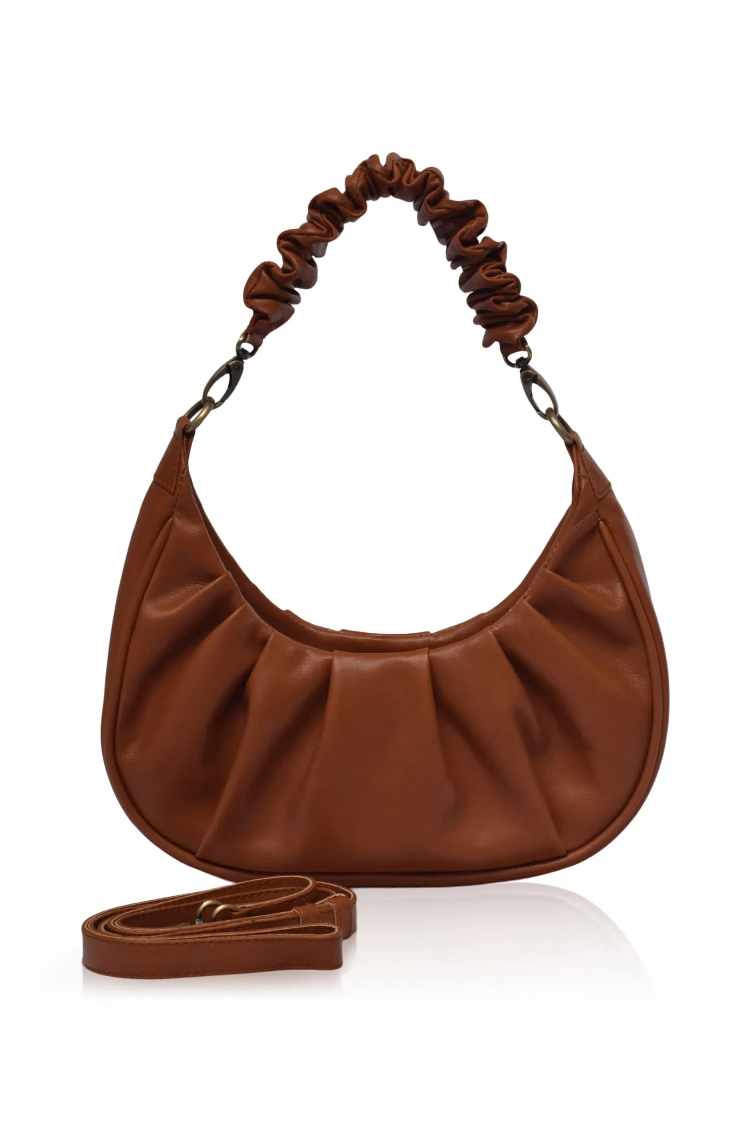 Camille Ruched Leather Bag by ELF