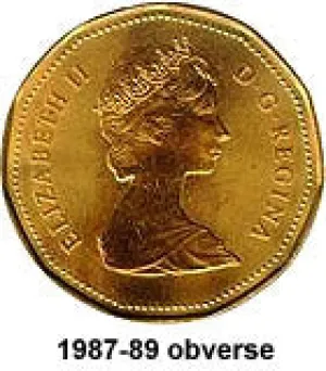 Canada Nickel 1989 $1 (Elizabeth II) 7gr .915