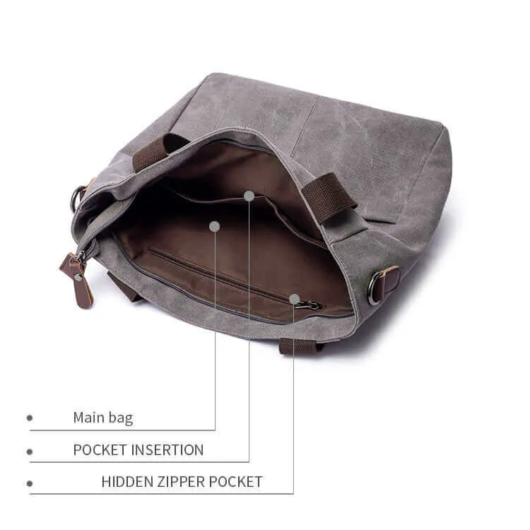 Canvas Tote Bag | Shoulder and Crossbody
