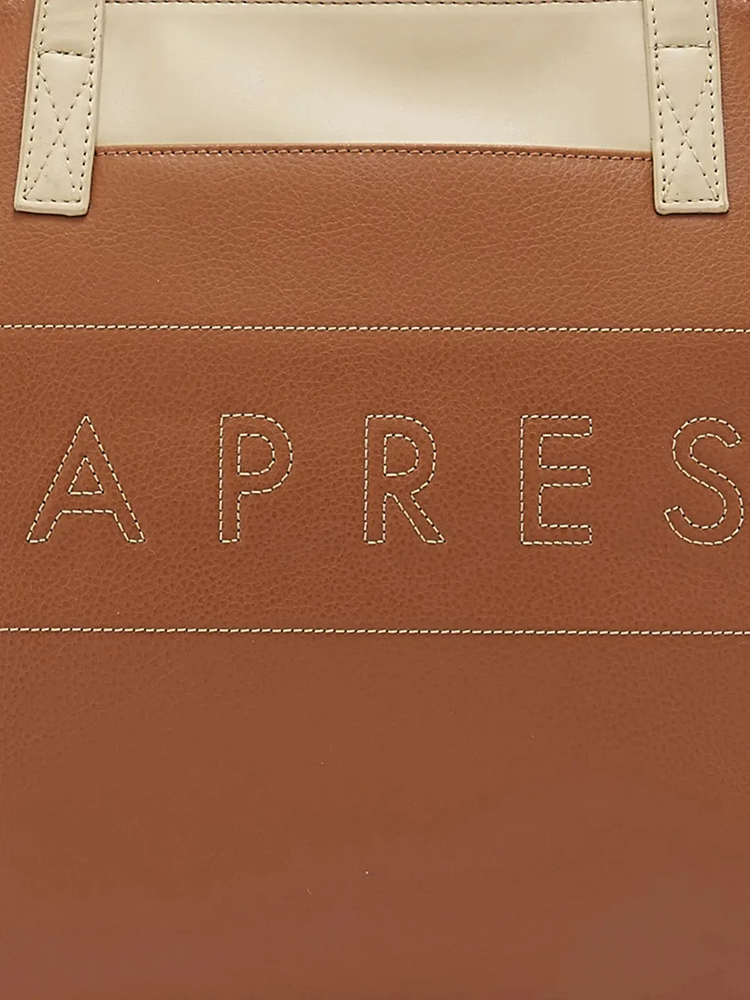 Caprese Narni Tote Medium Solid Womens Office Handbag Tan