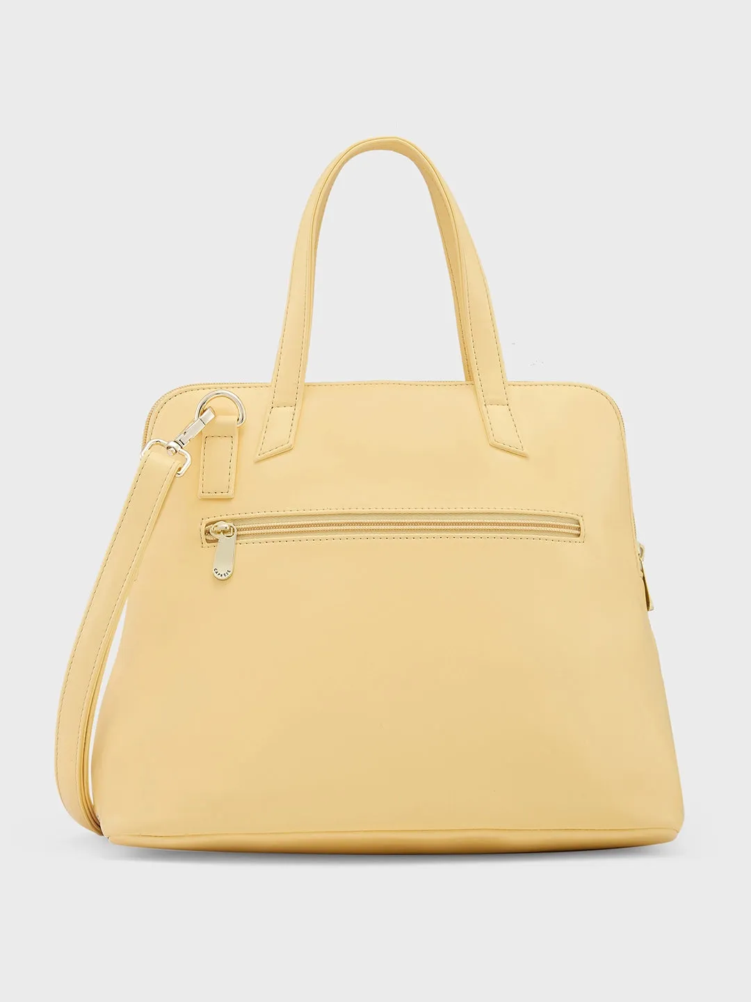 Caprese Shanaya Satchel Medium Printed Women's Handbag Yellow