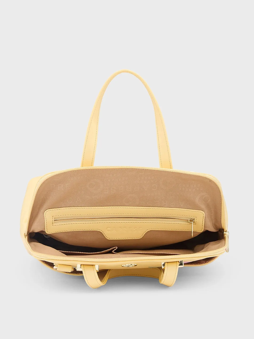 Caprese Shanaya Satchel Medium Printed Women's Handbag Yellow