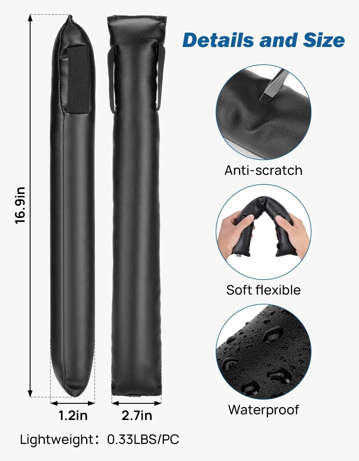 Car Seat Gap Filler Organizer 2 Pcs Short, PU Leather Waterproof Universal for Car SUV Truck for Cellphone