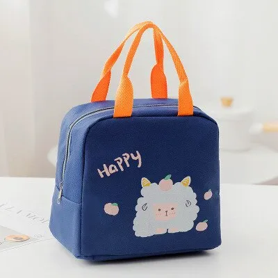 Cartoon Cooler Lunch Bag For Picnic Kids Women Travel Thermal Breakfast Organizer Insulated Waterproof Storage Bag For Lunch Box