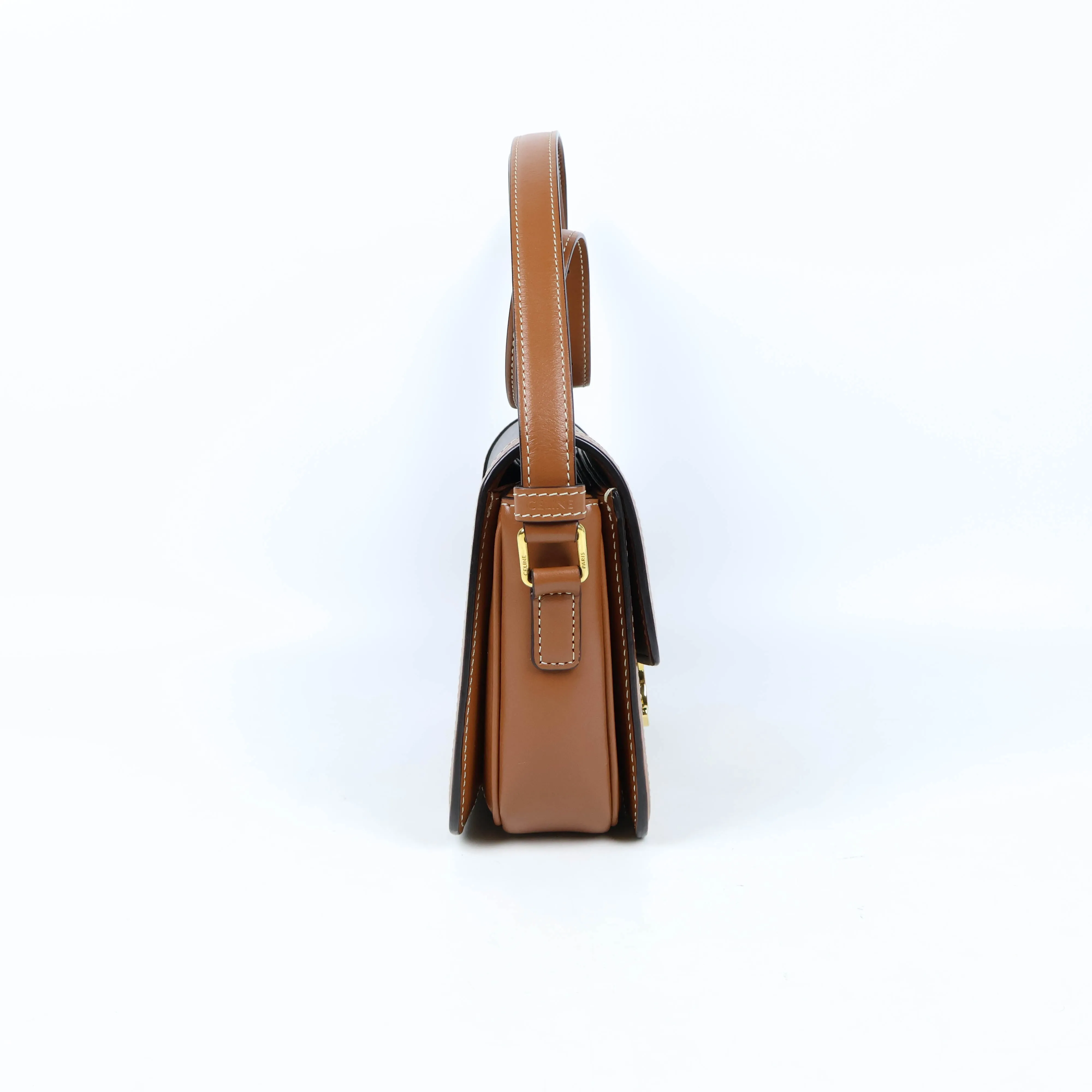 Celine Triomphe Canvas Teen bag Tan