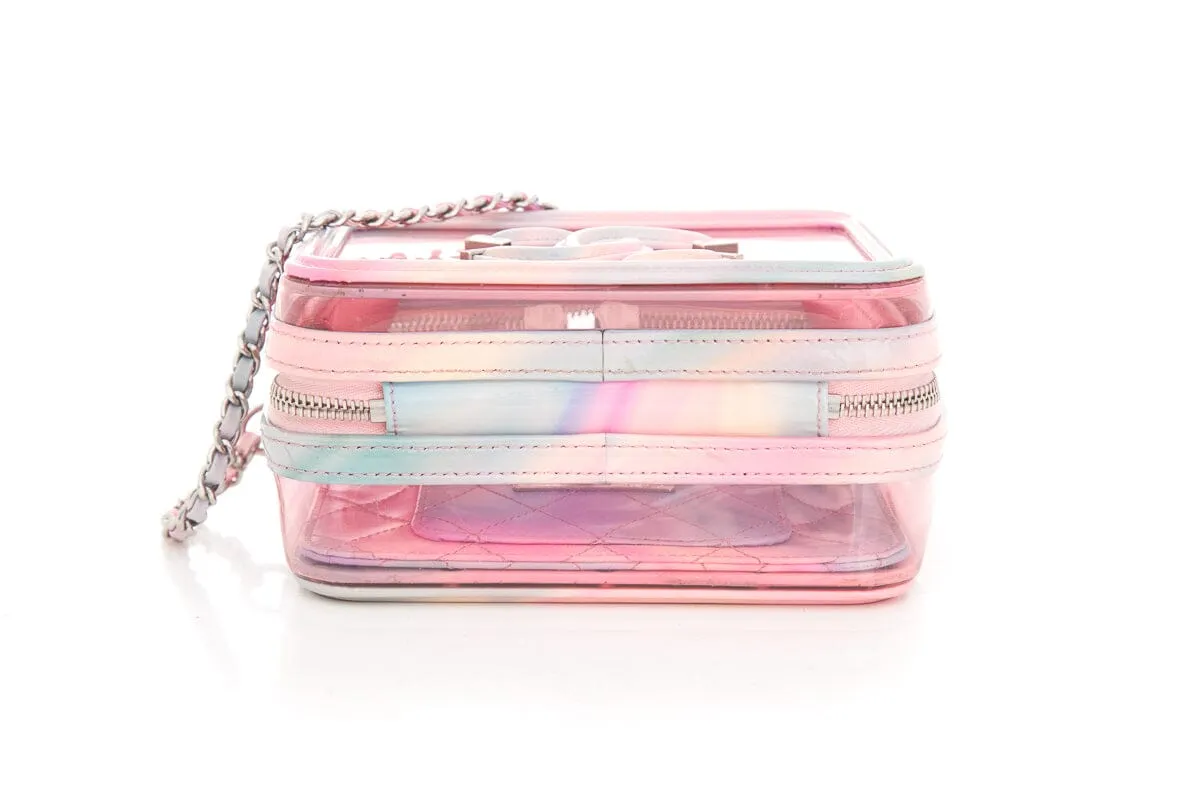 Chanel 2020 Pink PVC Patent Calfskin Small CC Vanity Case Handbag
