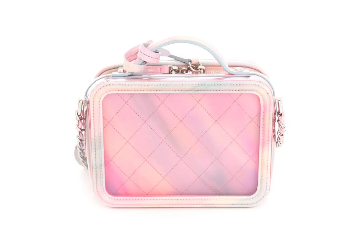 Chanel 2020 Pink PVC Patent Calfskin Small CC Vanity Case Handbag