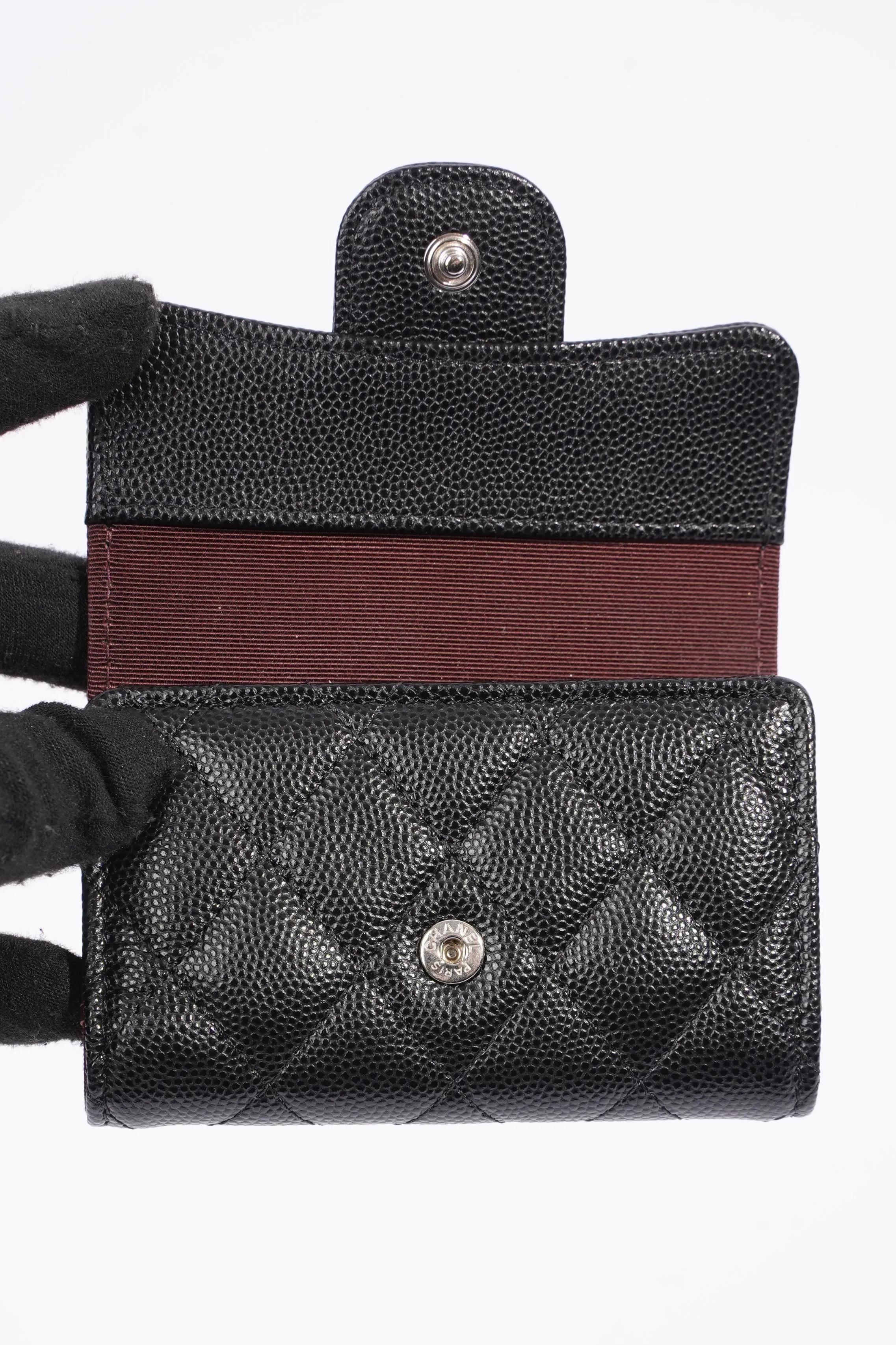Chanel 4 Key Holder Wallet Caviar Leather