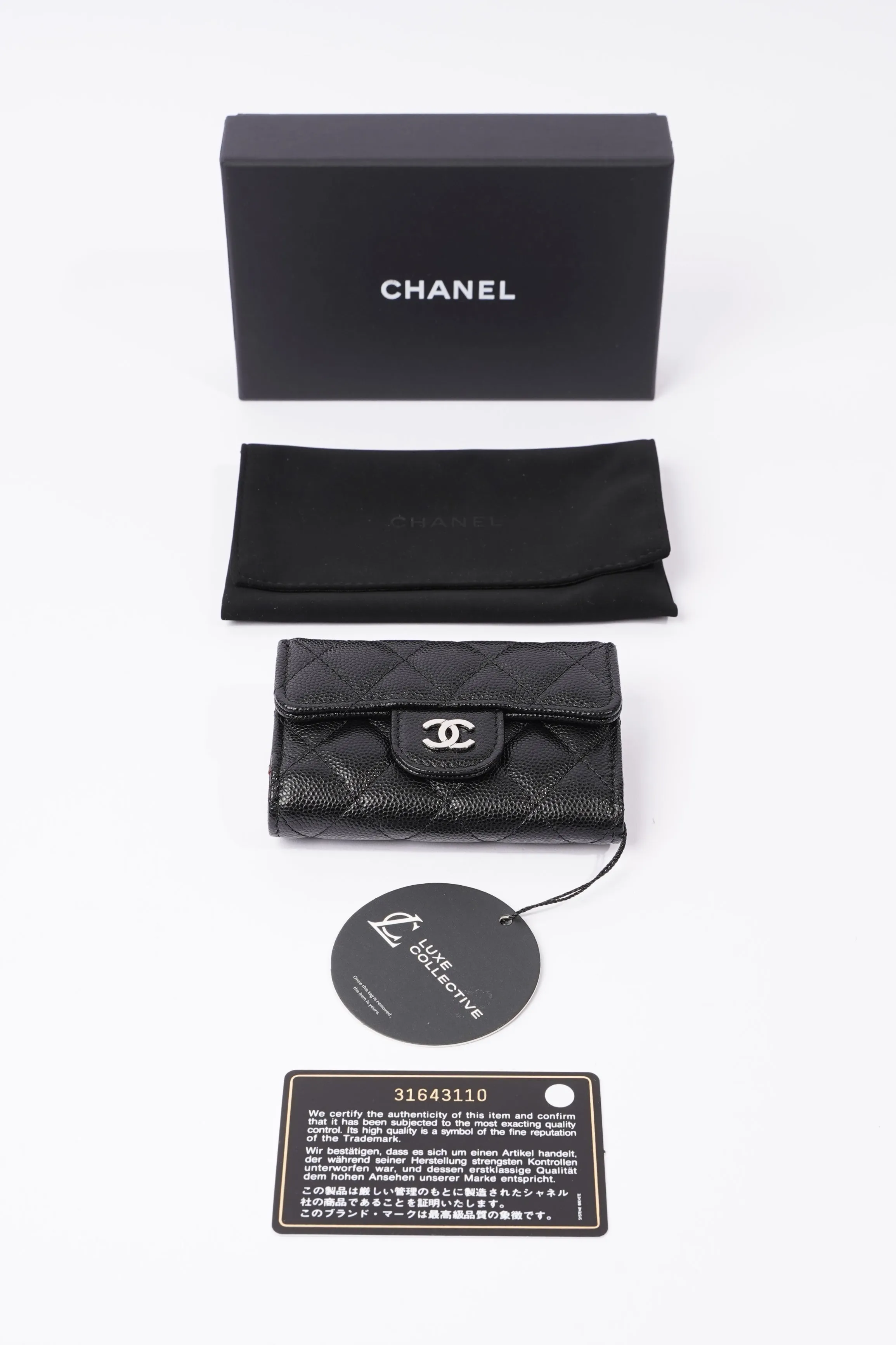 Chanel 4 Key Holder Wallet Caviar Leather