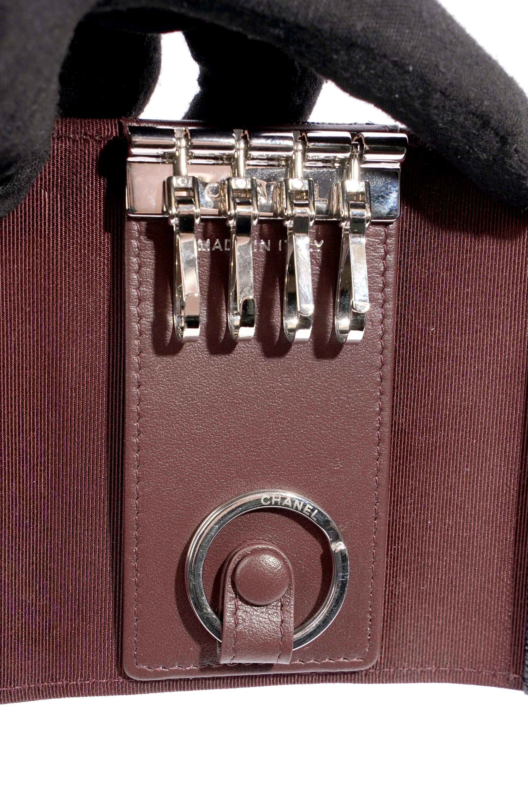 Chanel 4 Key Holder Wallet Caviar Leather