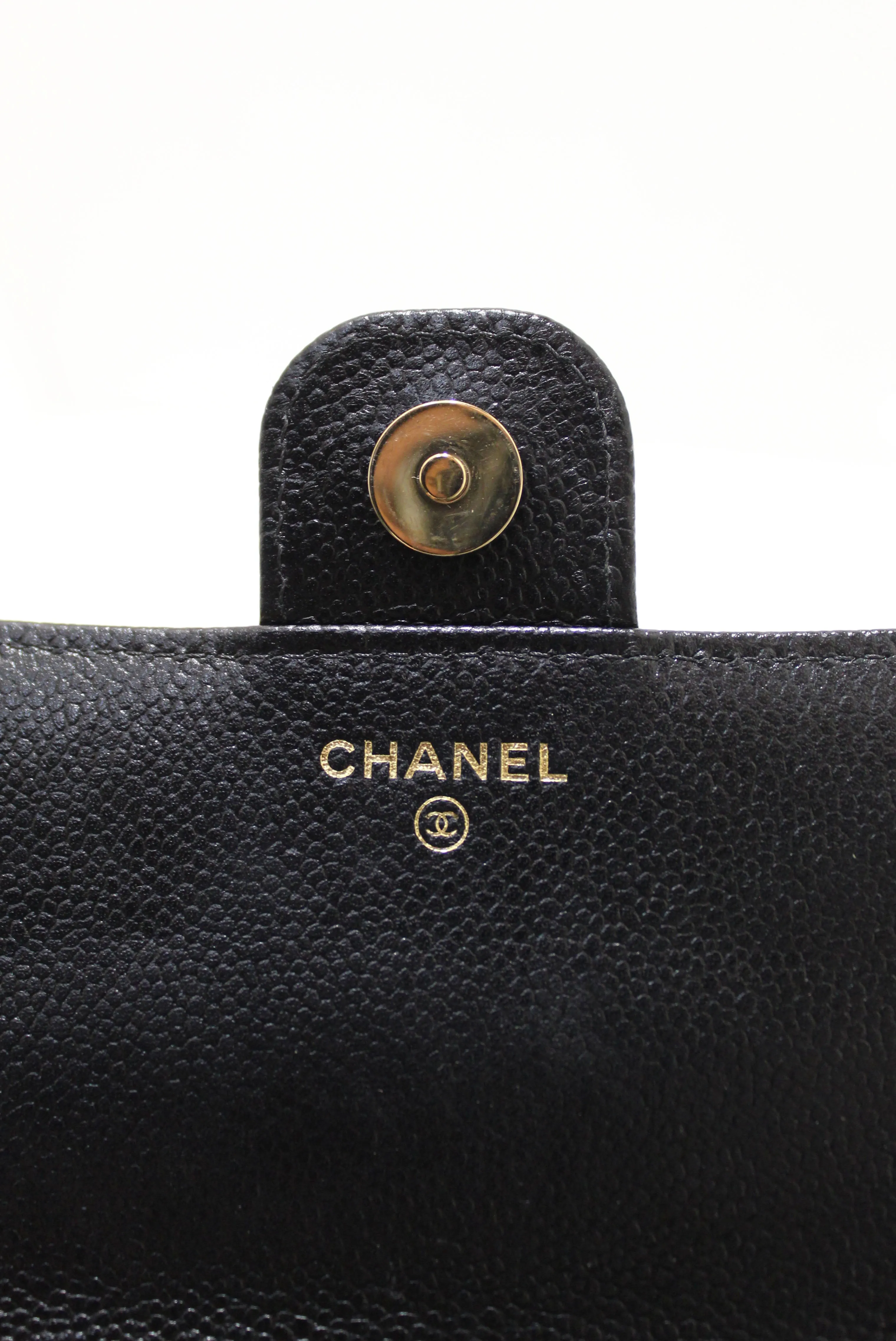 Chanel Black Caviar Quilted Leather Phone Bag On Chain Crossbody Bag