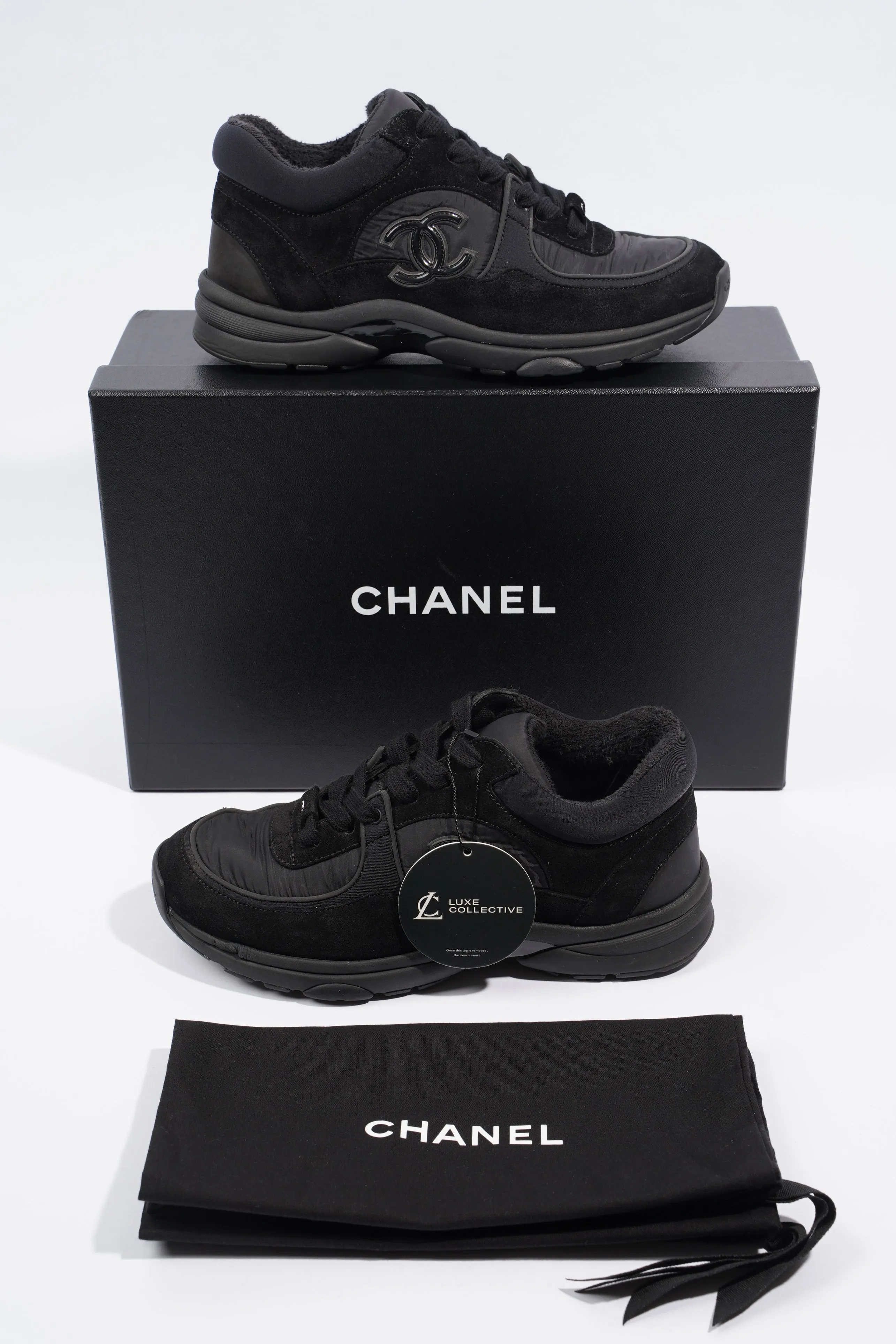 Chanel CC Runner Black Canvas EU 37 UK 4