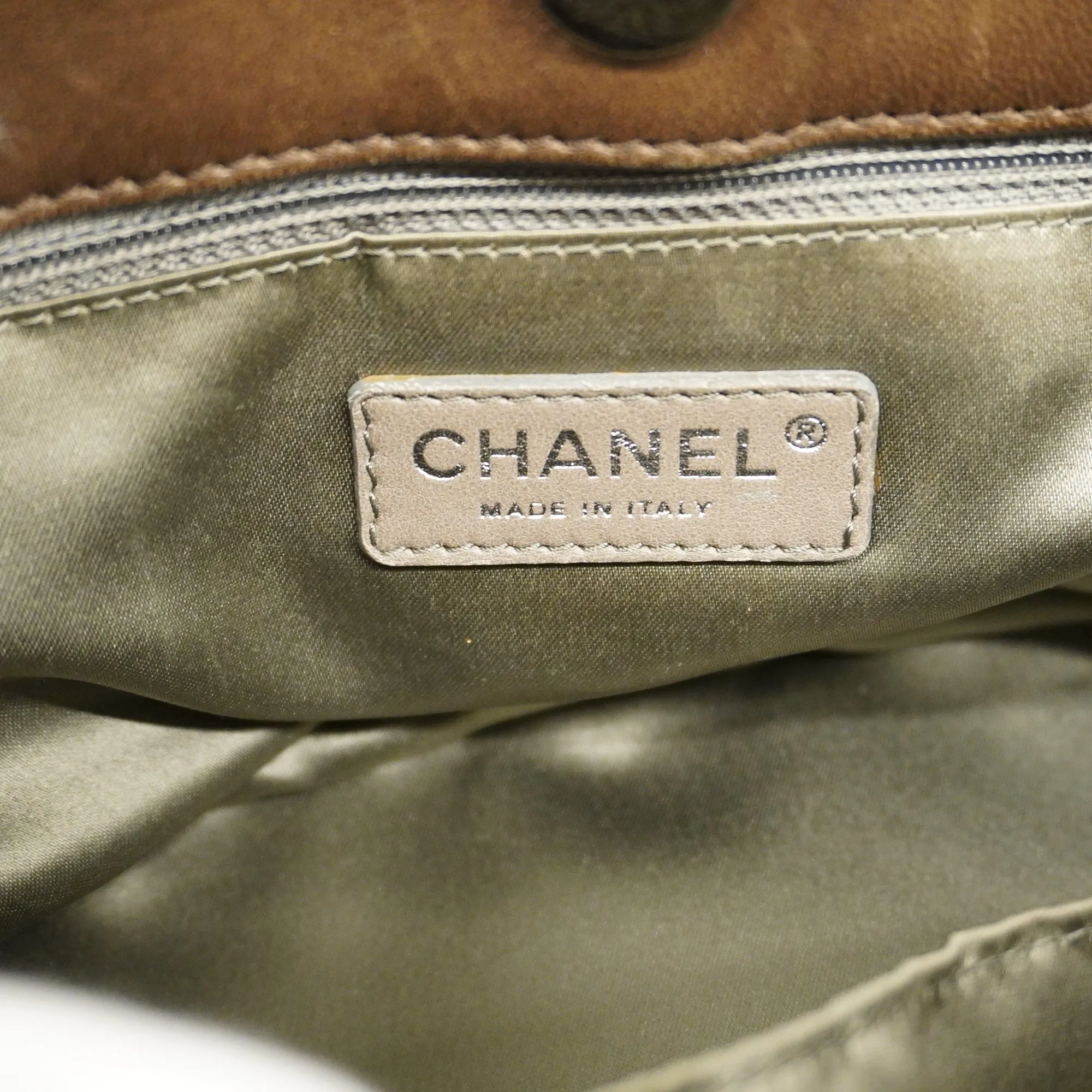 CHANEL   Matelasse Handbag Women's Leather Handbag Brown