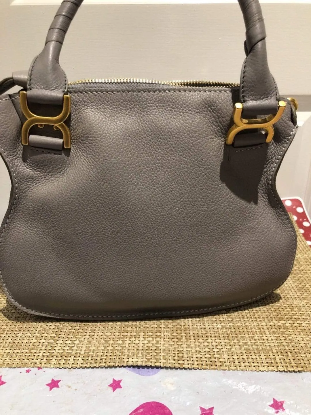 Chloé Cashmere Grey Marcie Small Leather Handbag