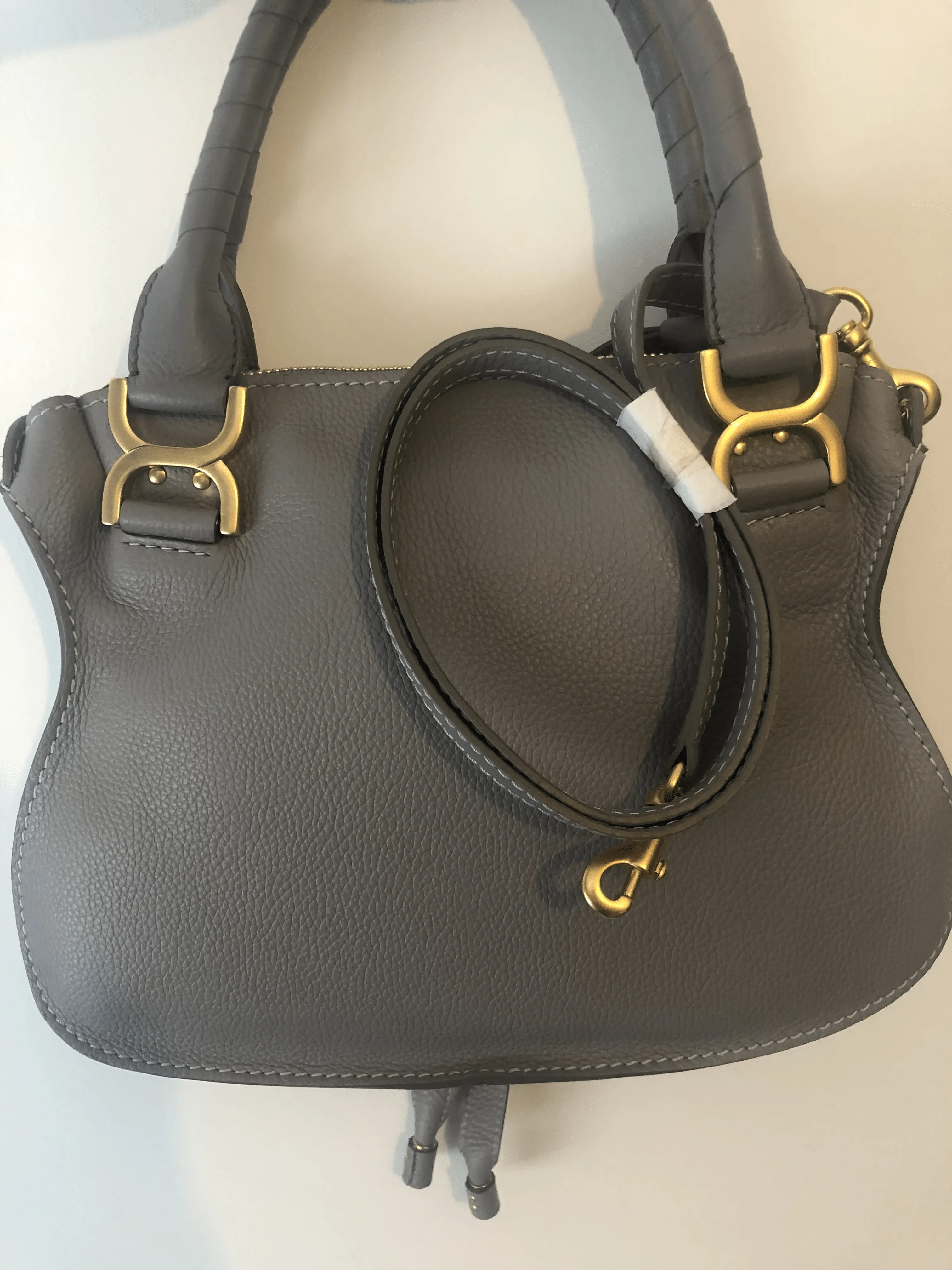 Chloé Cashmere Grey Marcie Small Leather Handbag
