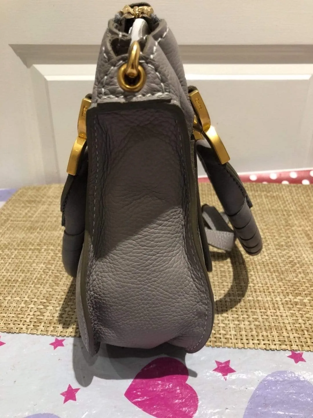 Chloé Cashmere Grey Marcie Small Leather Handbag