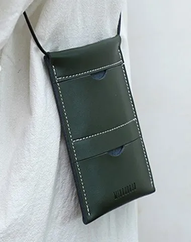 Cute Green LEATHER Phone Purse WOMEN SHOULDER BAG Slim Phone Crossbody Purse FOR WOMEN